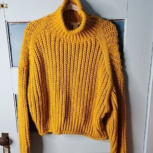 H&M Y2K Mustard Yellow Women's Sweater XL